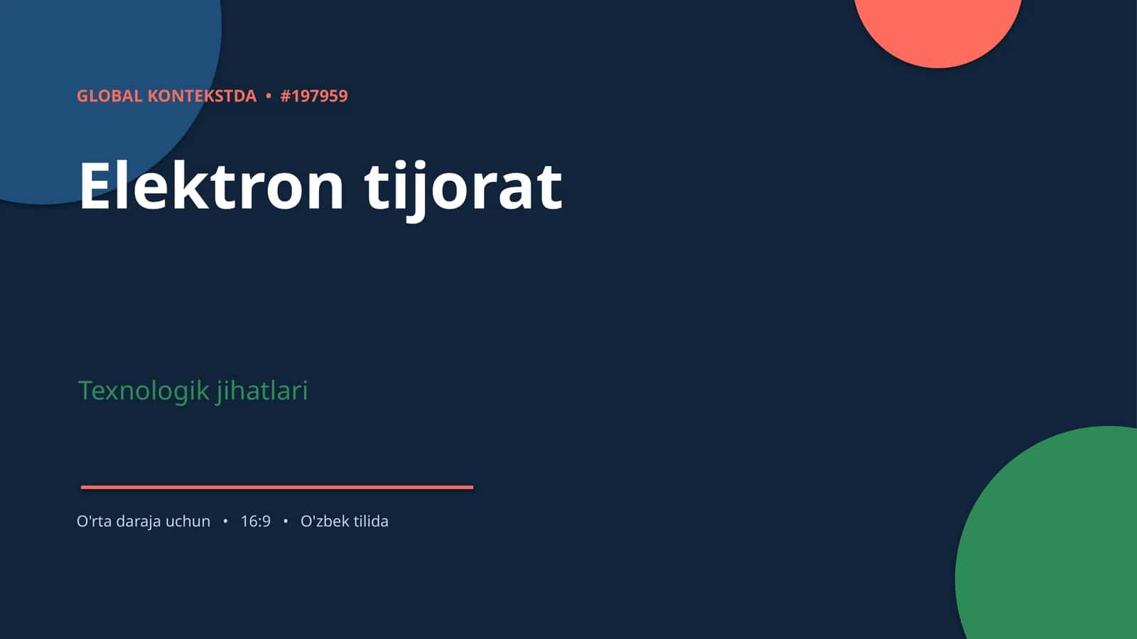 Elektron tijorat 1