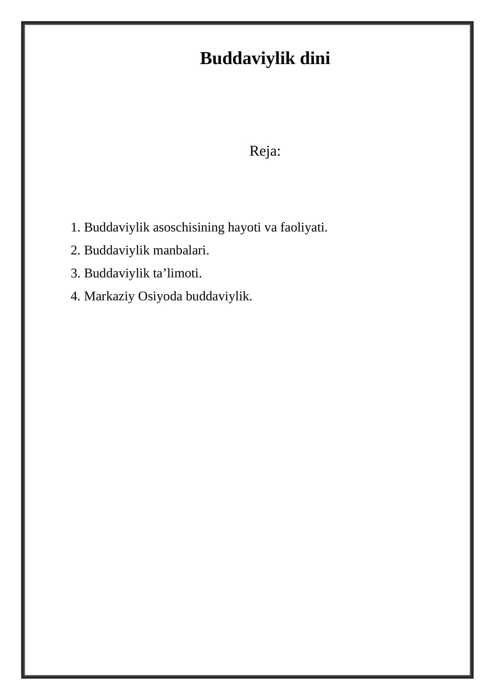 Buddaviylik dini 1