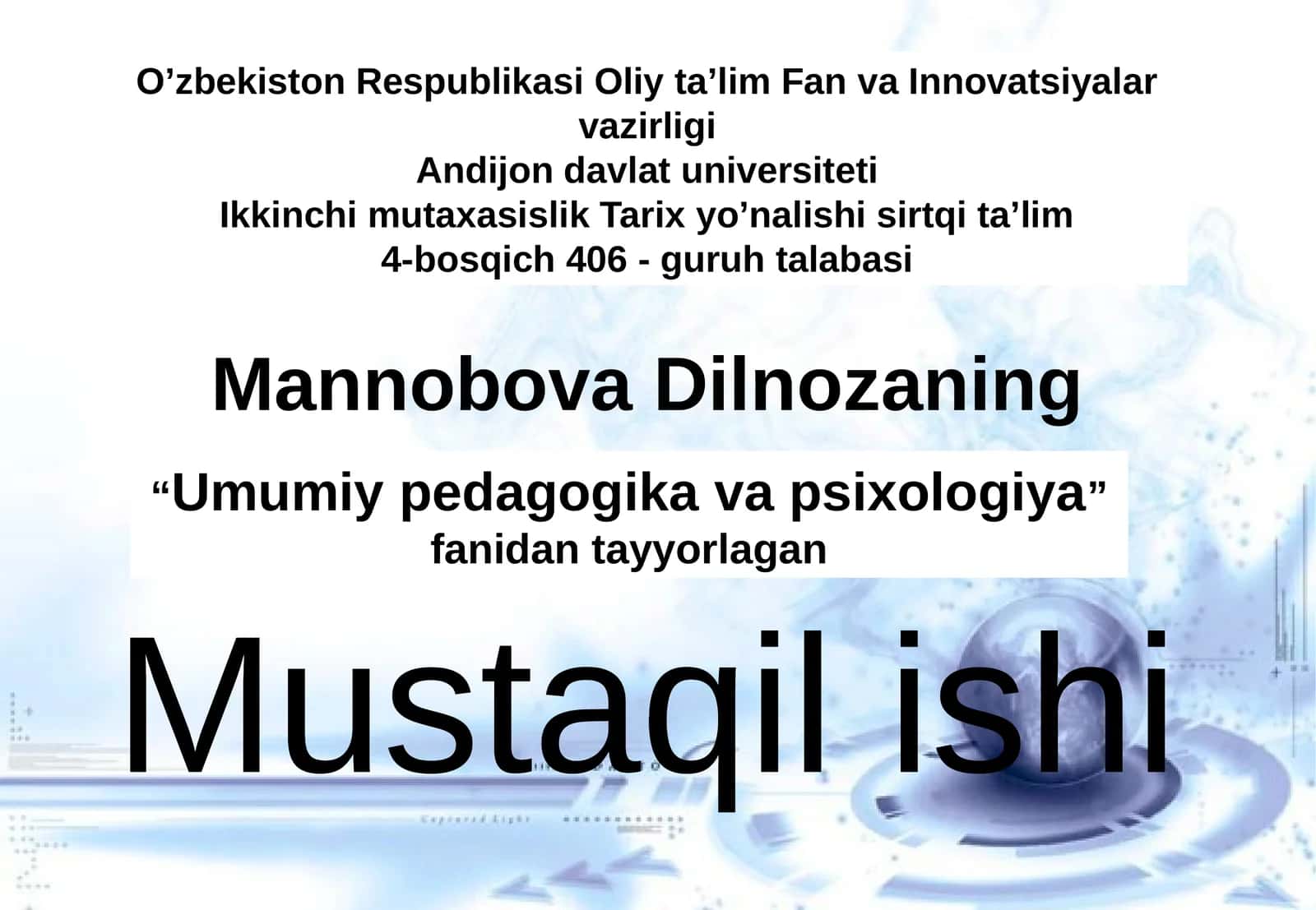 Pedagogik fanlar tizimi 1
