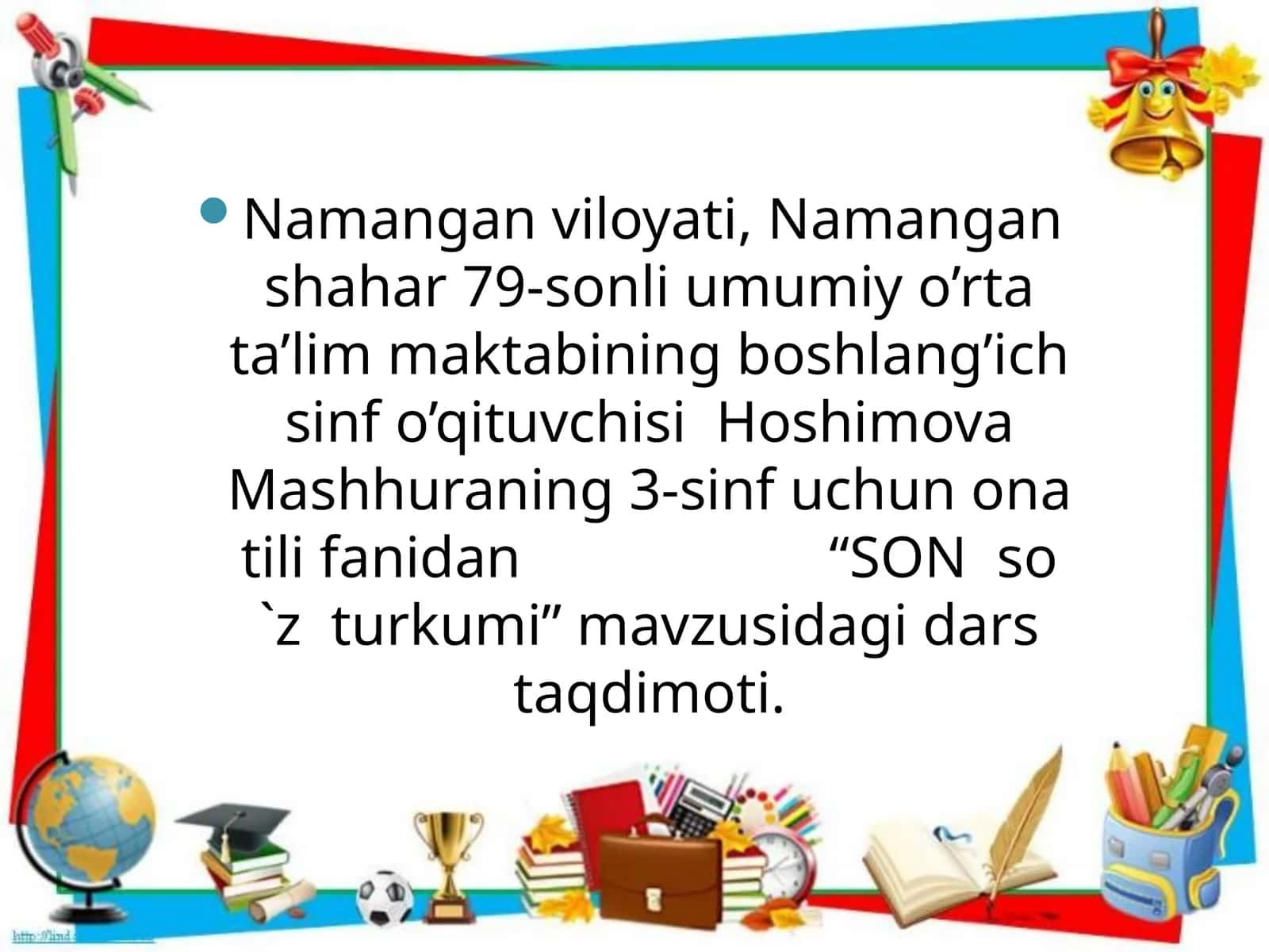 "SON so `z turkumi" dars taqdimoti 1