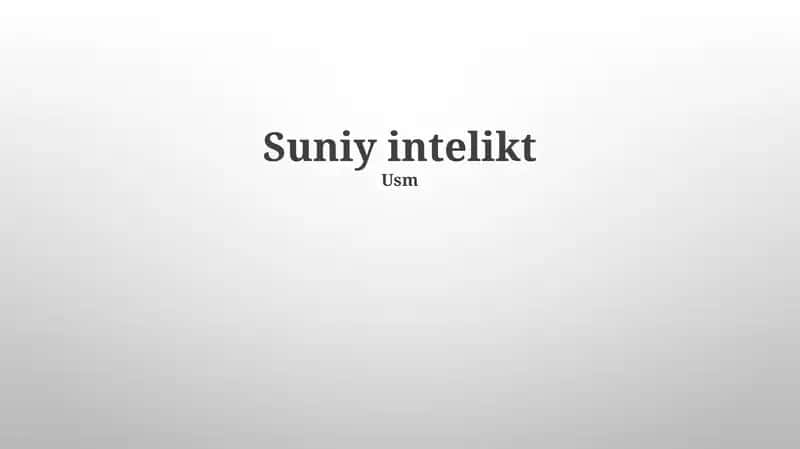 Sun'iy intellektning tarixi 1