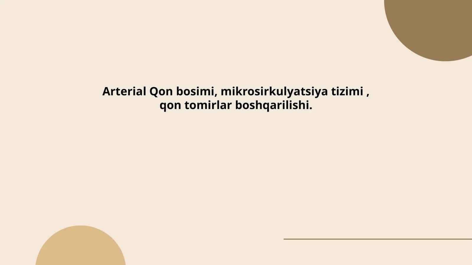 Arterial Qon bosimi 1
