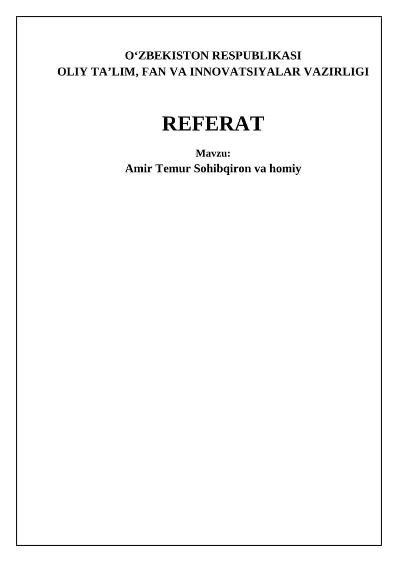 Amir Temur: Ilm-fan, San'at va Me'morchilik Homiysi 1