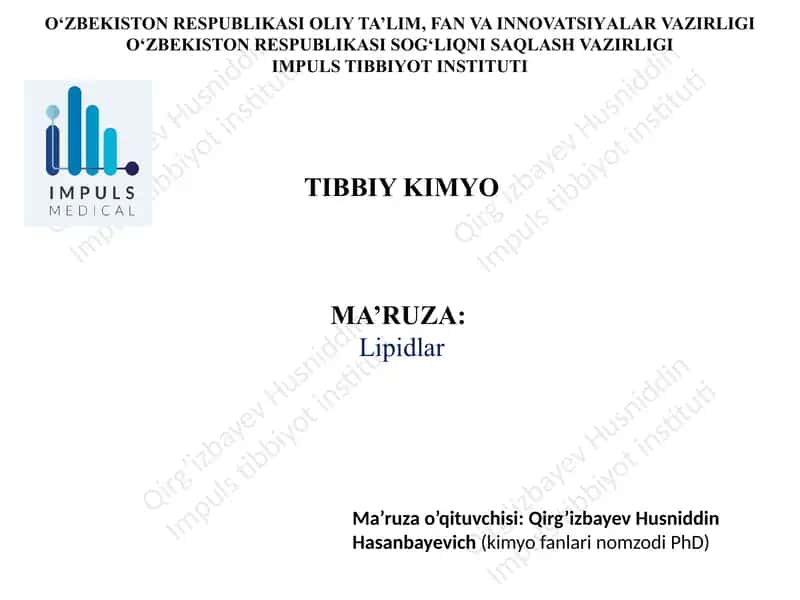 Lipidlar 1
