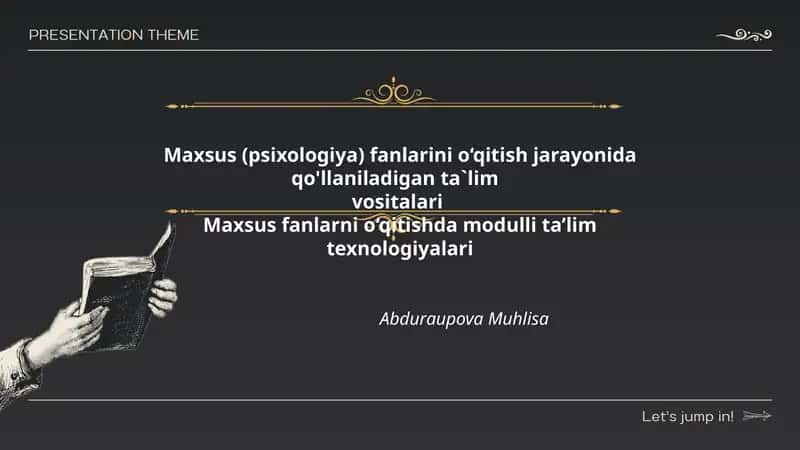Modulli Ta'lim Texnologiyalari 1