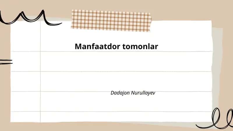 Manfaatdor tomonlar 1