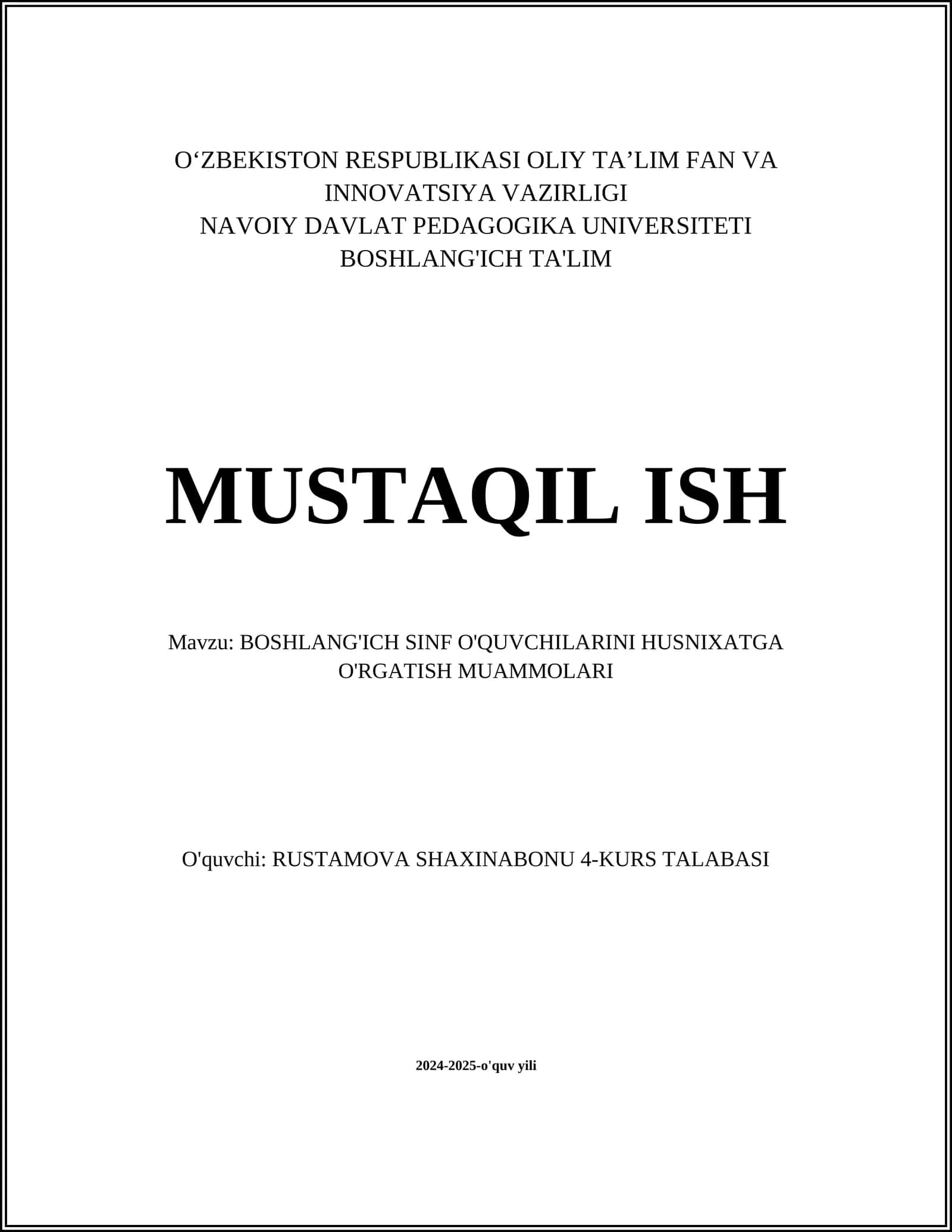 Husnixat Darslarida Metodik Yondashuvlar 1