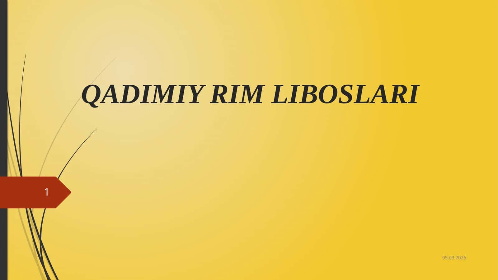 QADIMIY RIM LIBOSLARI 1