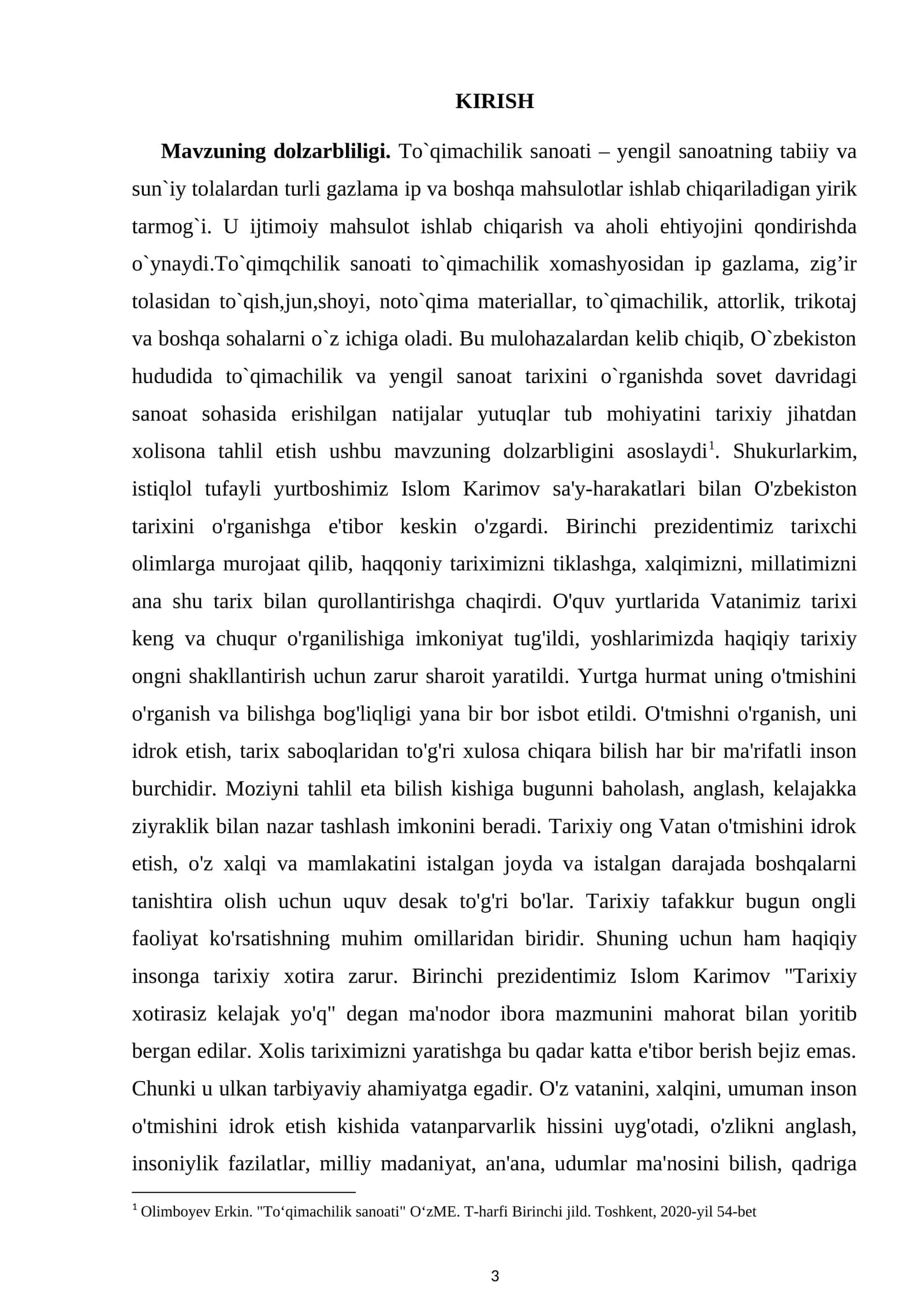 To`qimachilik sanoati va yengil sanoat tarixini o`rganish 1