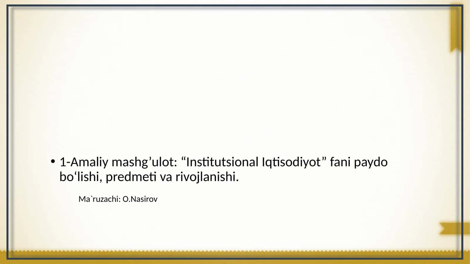 Institutsional Iqtisodiyot 1