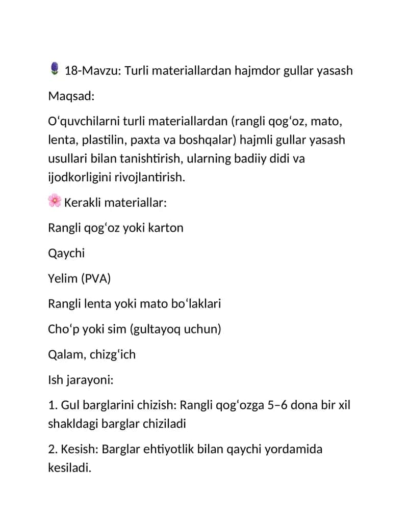Turli materiallardan hajmdor gullar yasash 1
