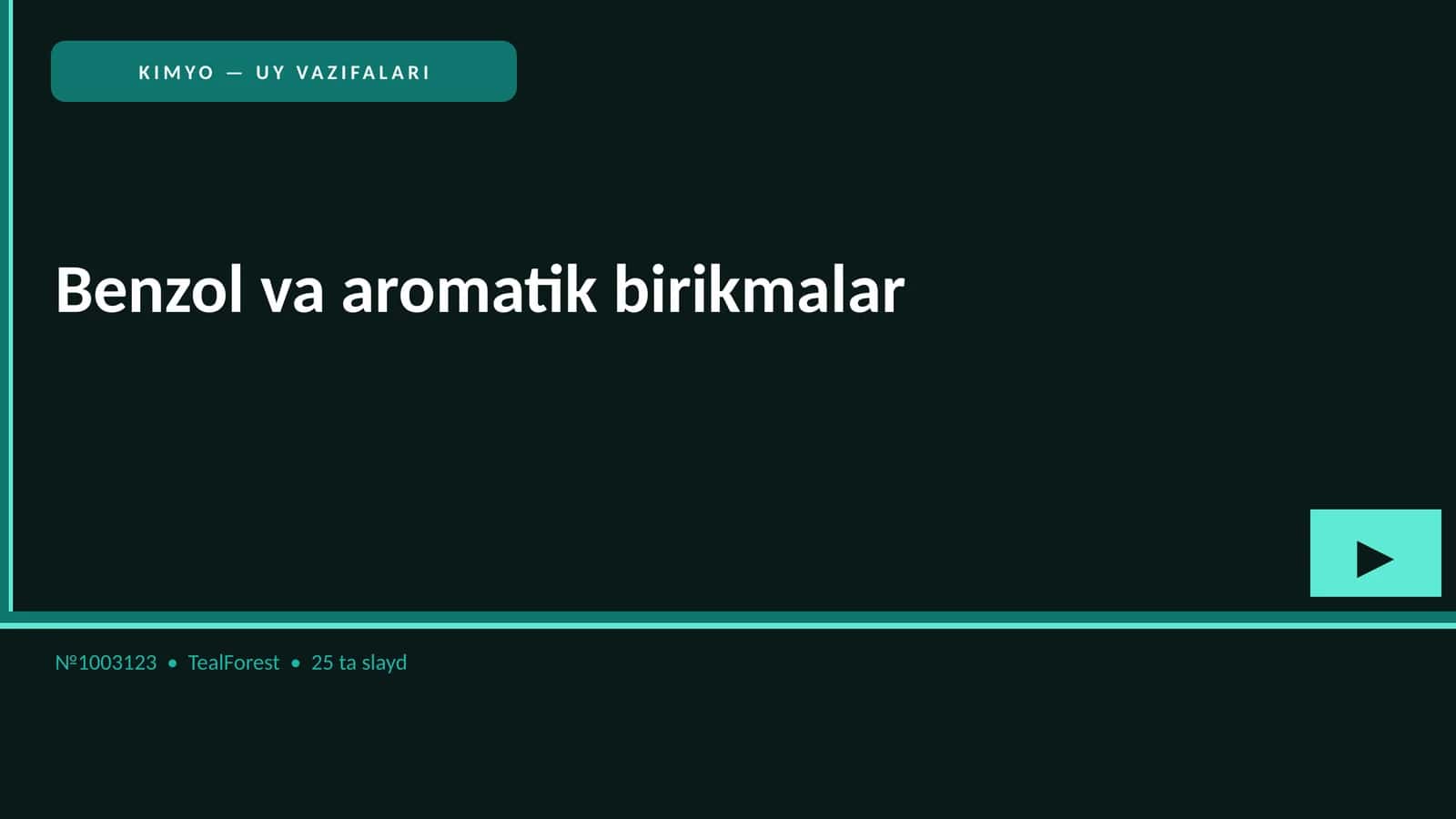 Benzol va aromatik birikmalar 1