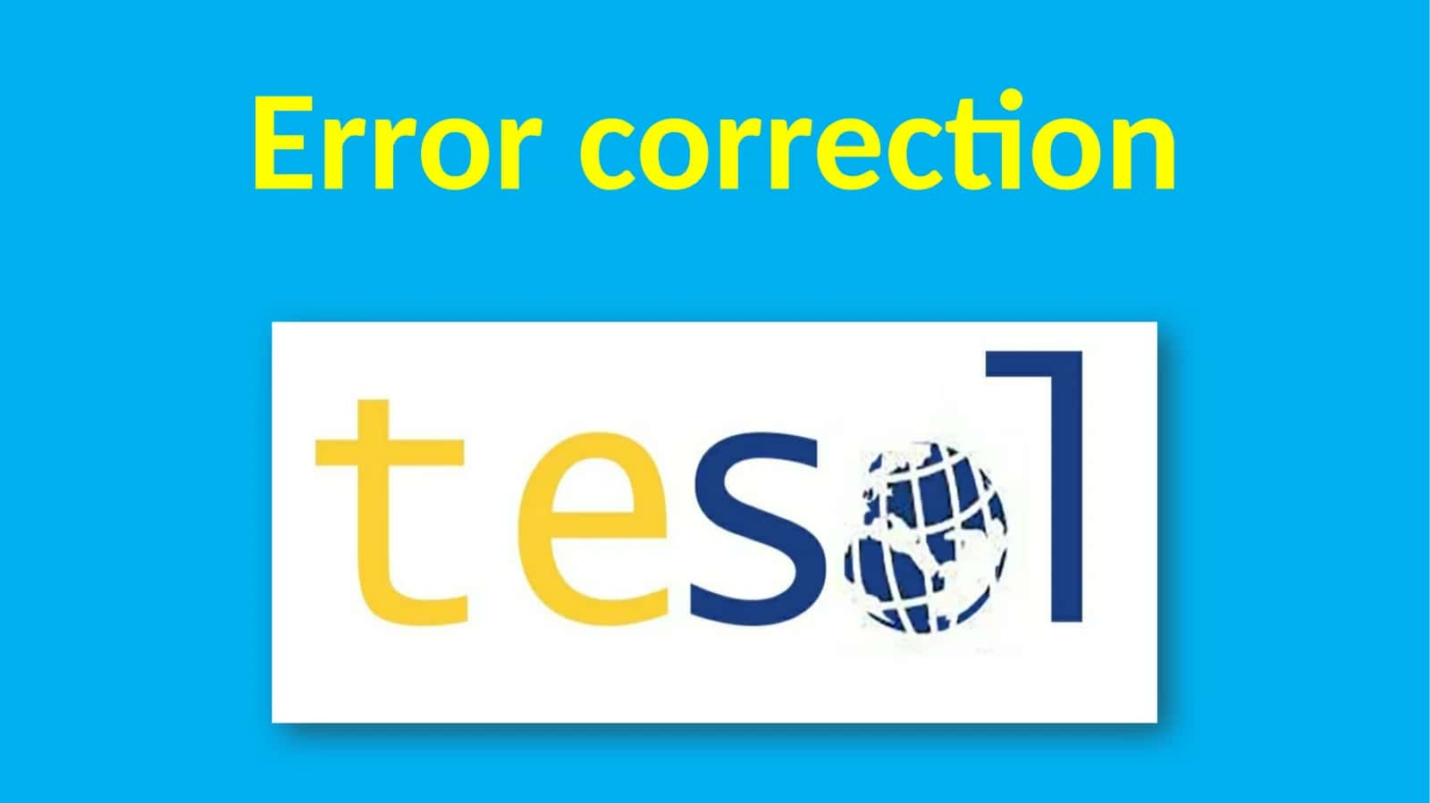 Error correction 1