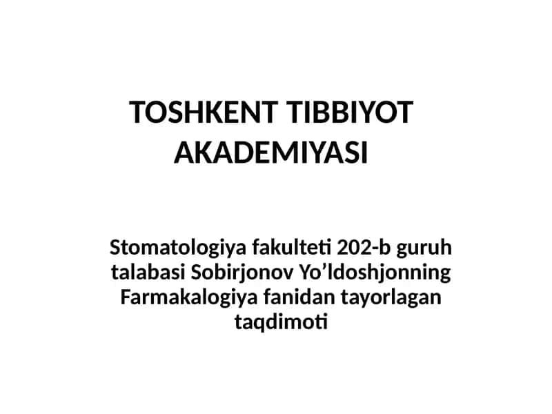 Nikotin va uning asoratlari 1
