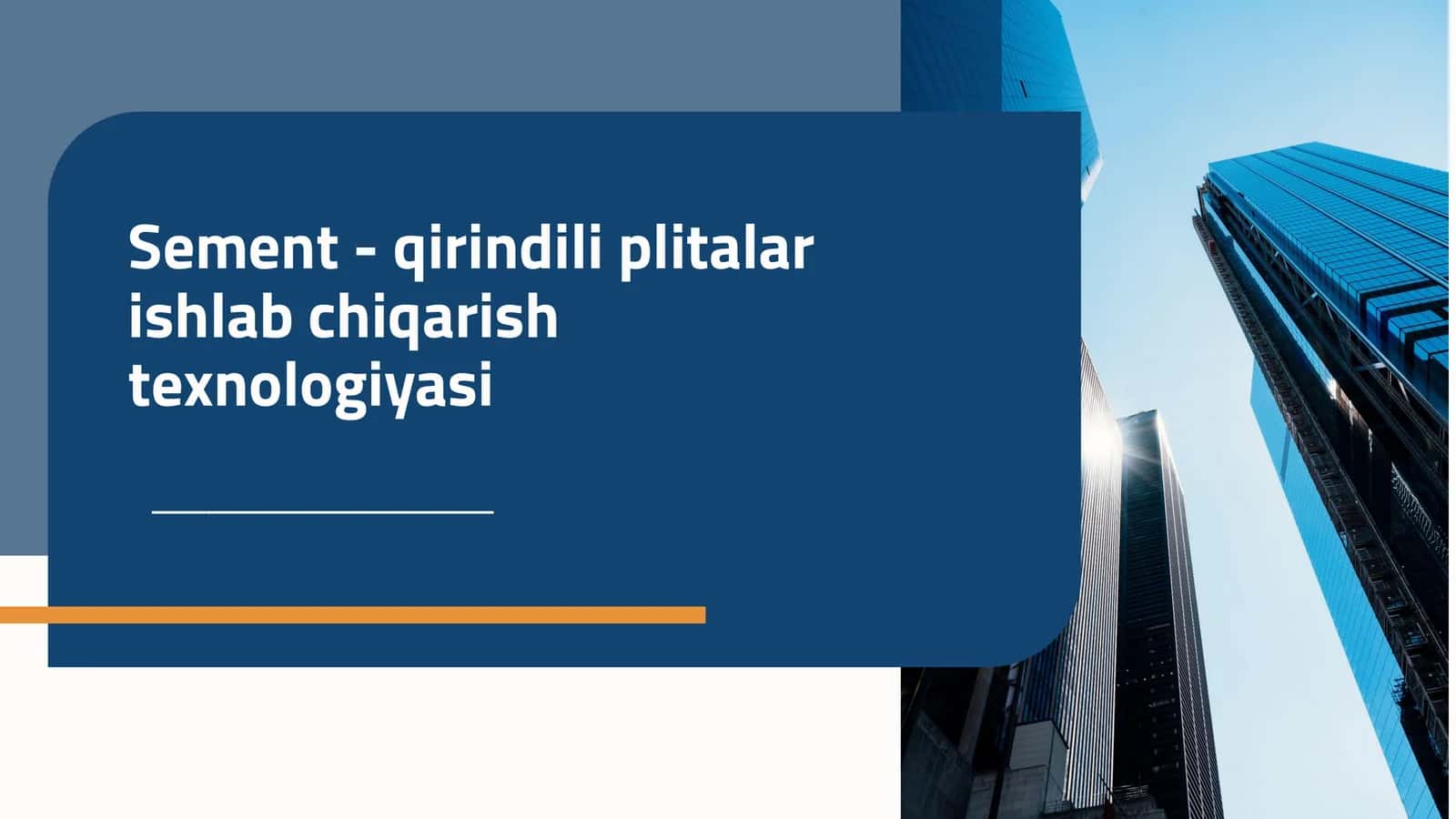 Sement - qirindili plitalar ishlab chiqarish texnologiyasi 1