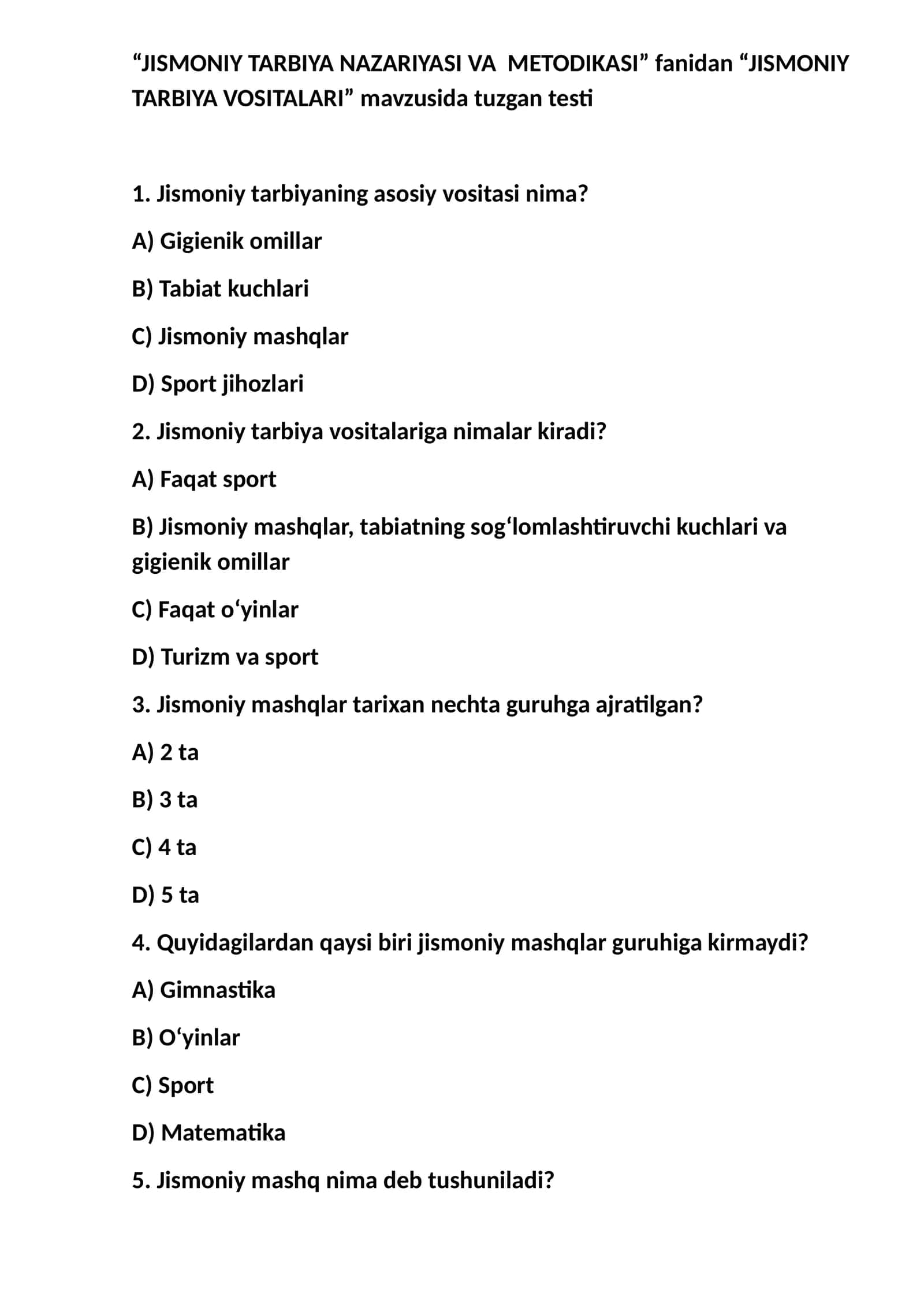 Jismoniy tarbiya vositalari 1