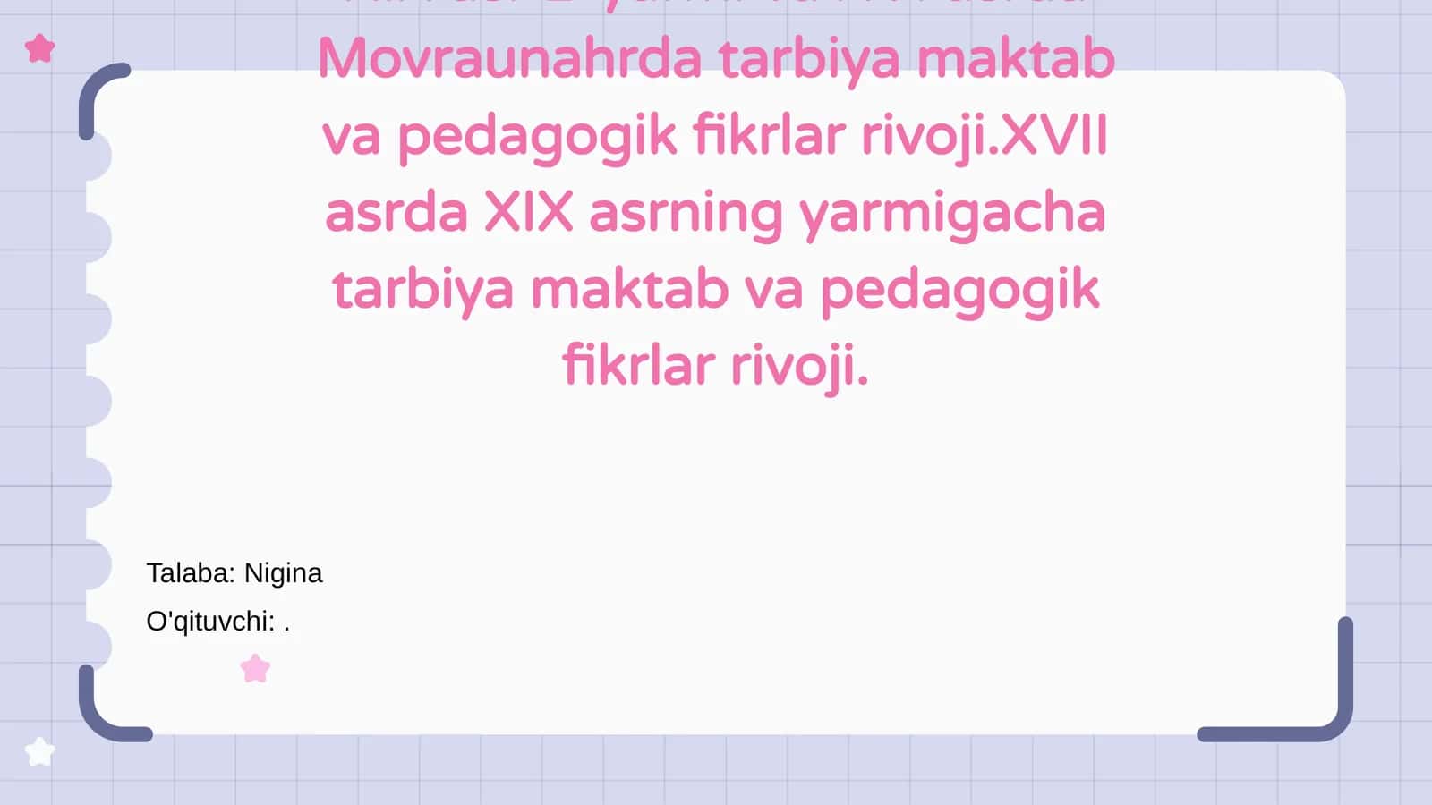 Pedagogik fikrlar rivoji 1