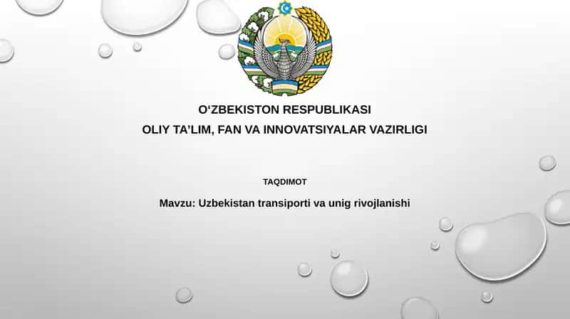 O'zbekiston transporti: Tarix, infratuzilma va rivojlanish 1