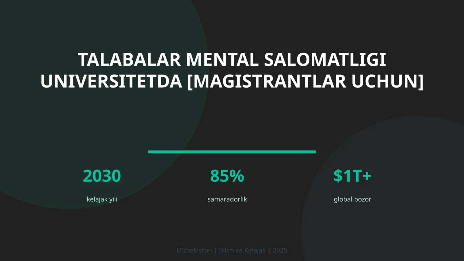 Talabalar mental salomatligi universitetda [magistrantlar uchun] 1