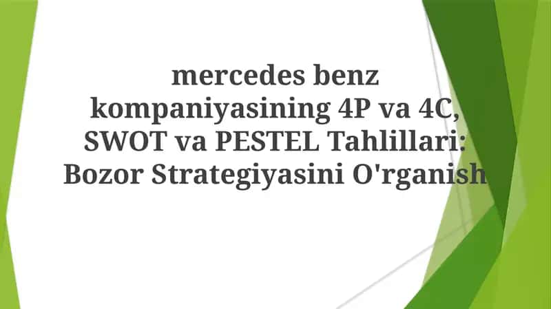 Mercedes-Benz marketing miks (4P) 1