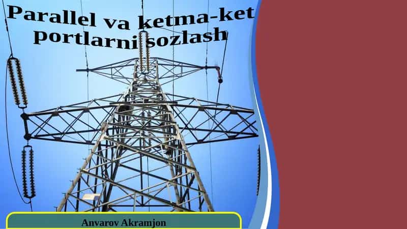 O'tkazgichlarni ketma-ket ulash 1