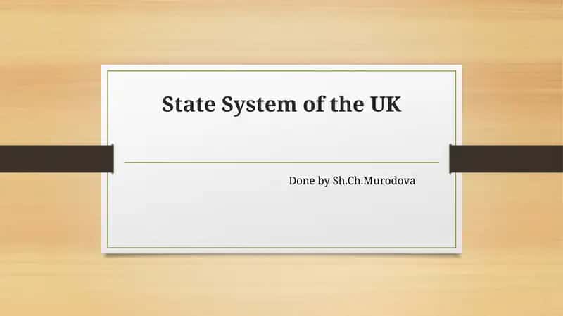 State System of the UK 1