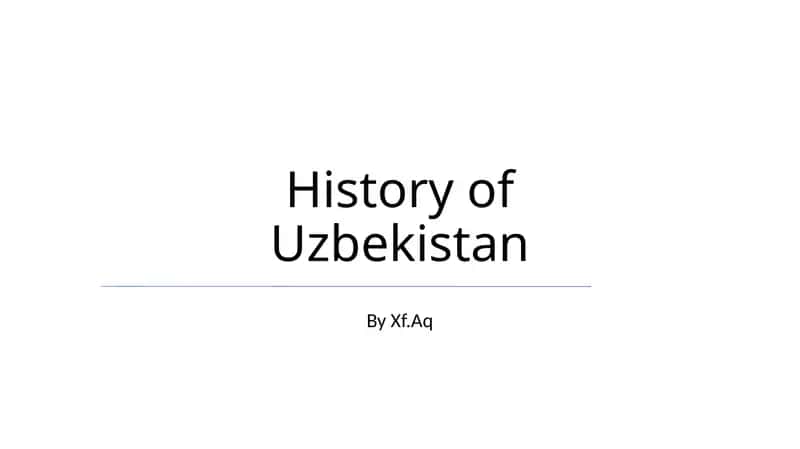 History of Uzbekistan 1