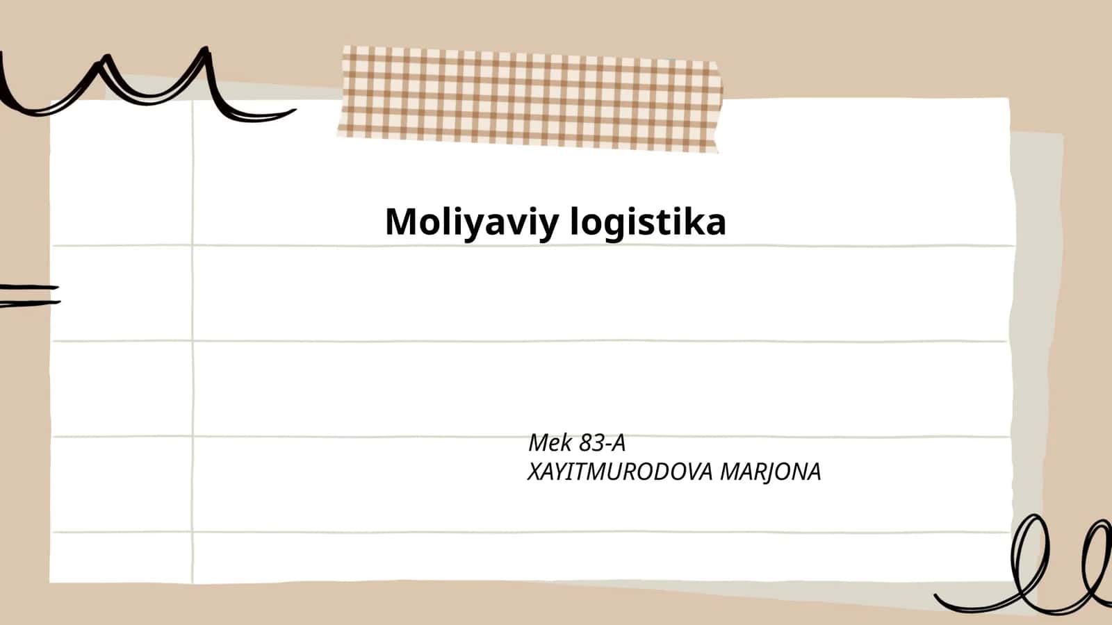 Moliyaviy logistika 1