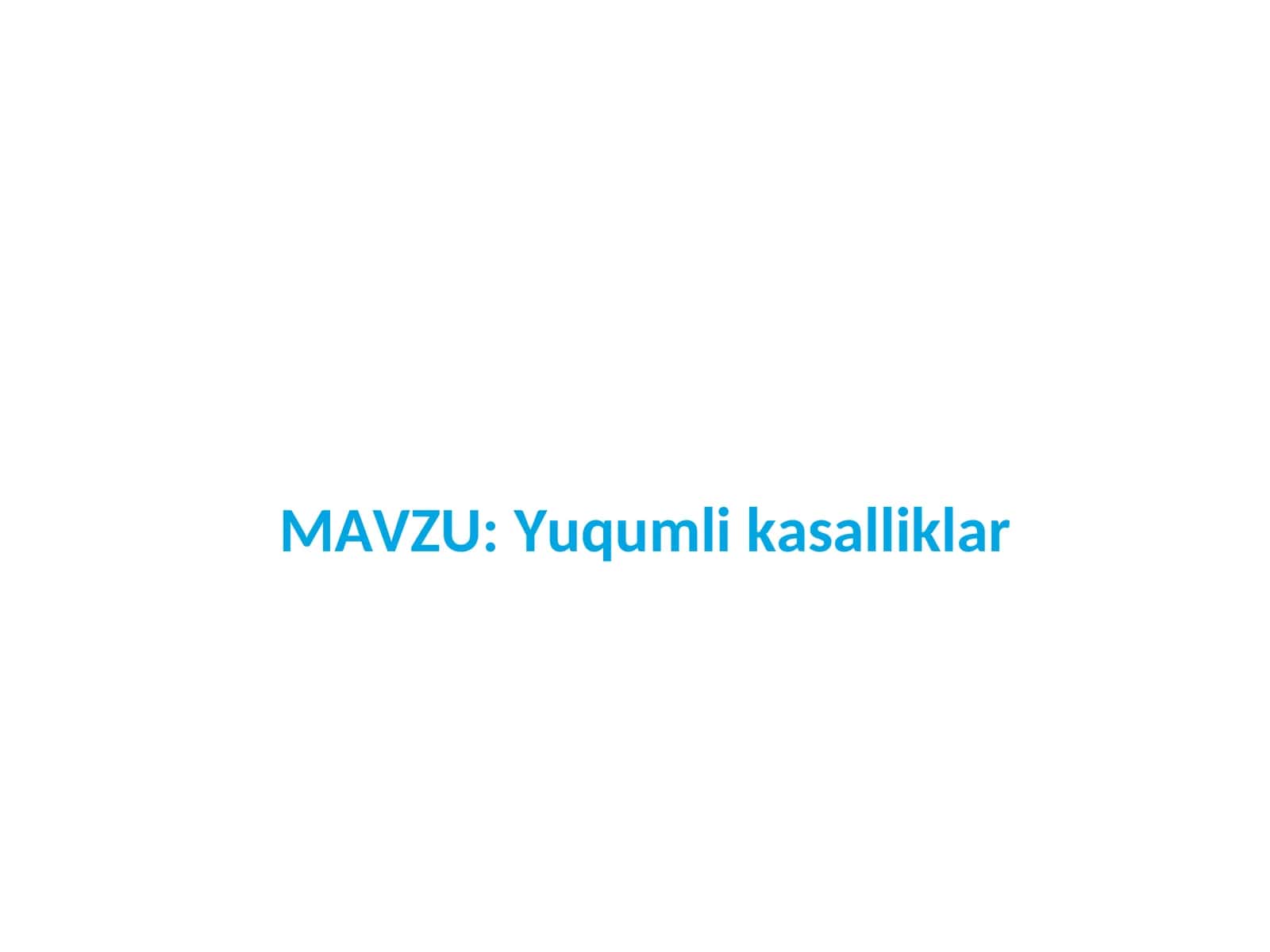 Yuqumli kasalliklar 1