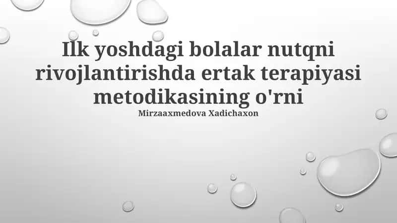 Ertak Terapiyasi metodikasi 1