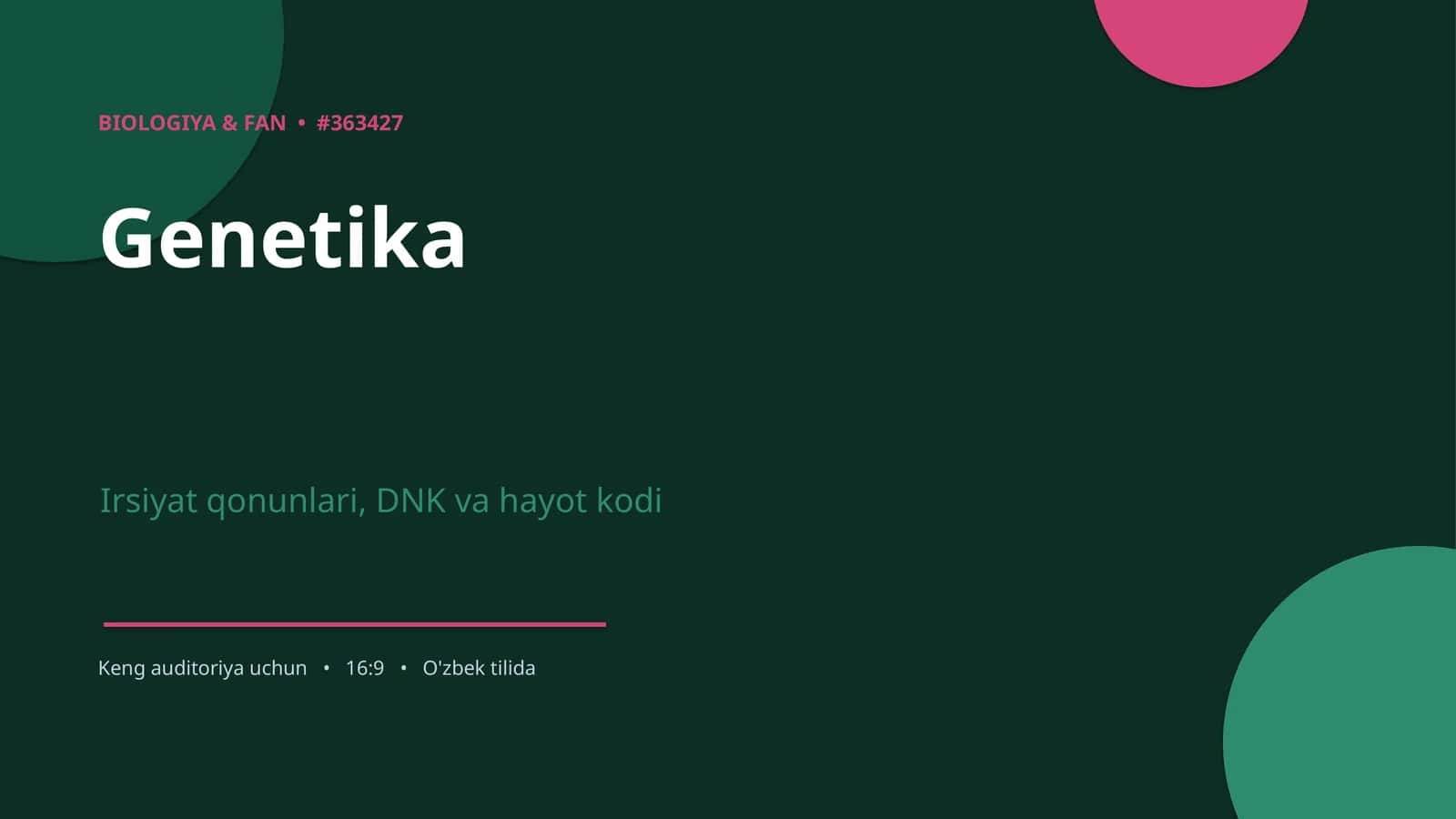 Genetika 1