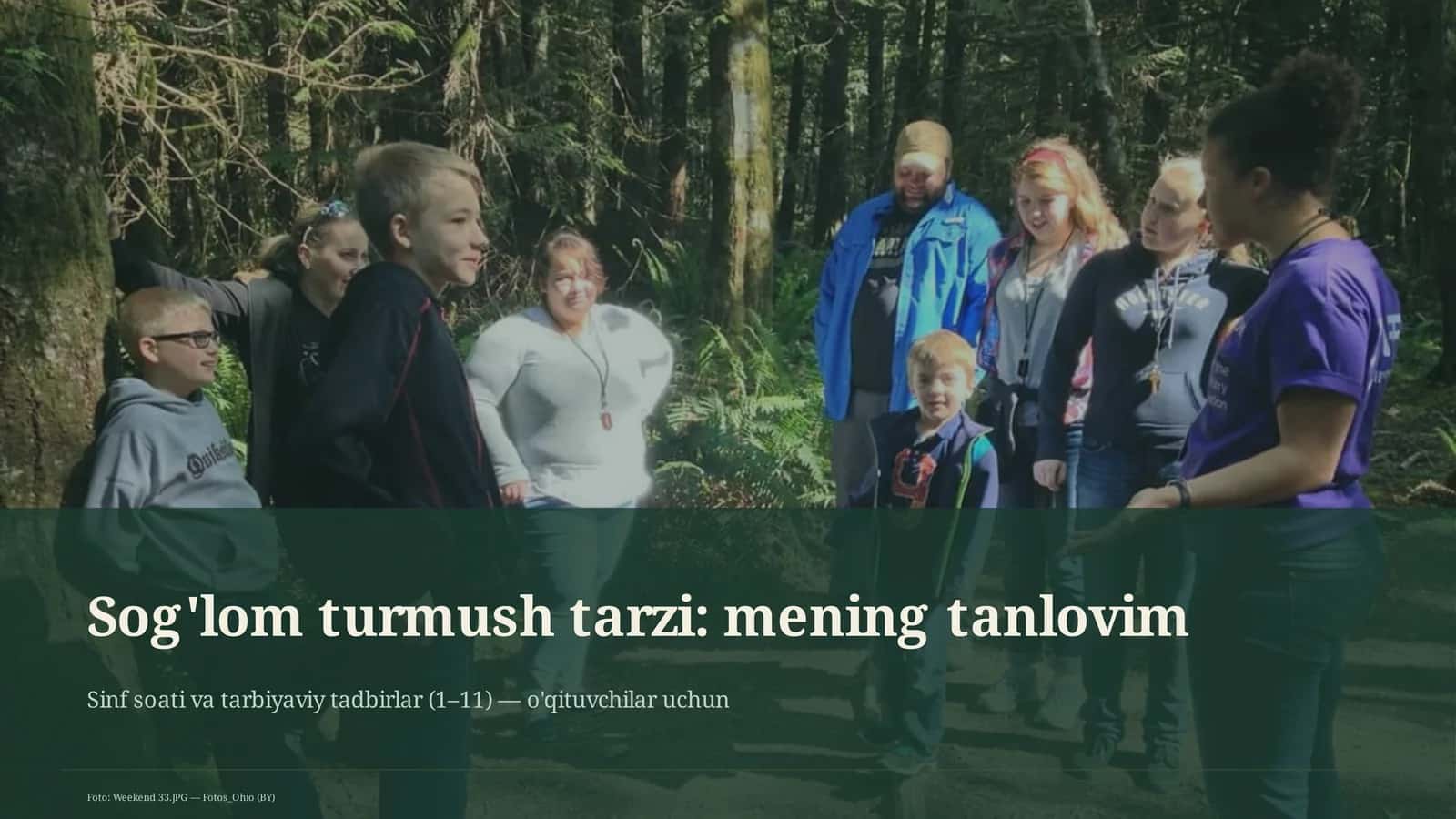 Sog'lom turmush tarzi: mening tanlovim 1