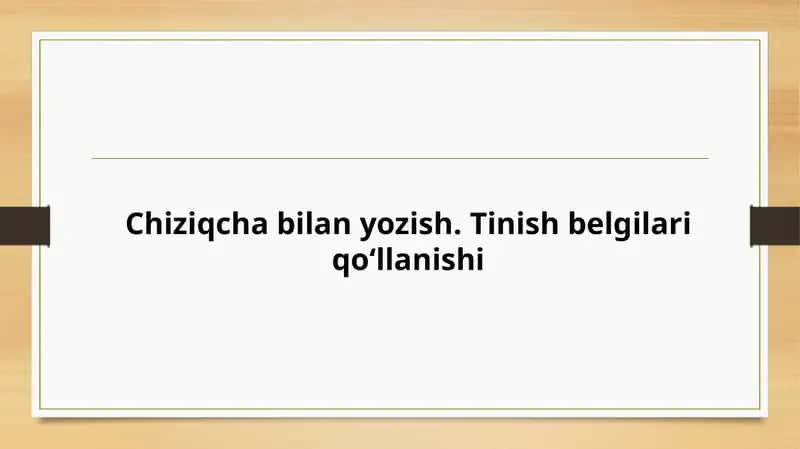 CHIZIQCHA BILAN YOZISHQOIDALARI 1