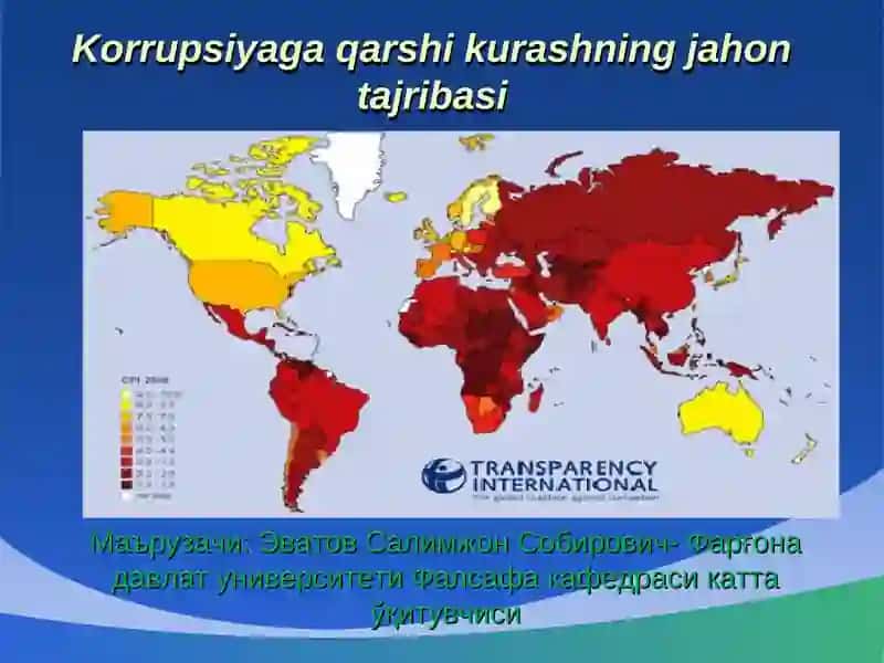 Korrupsiyaga qarshi kurashning jahon tajribasi