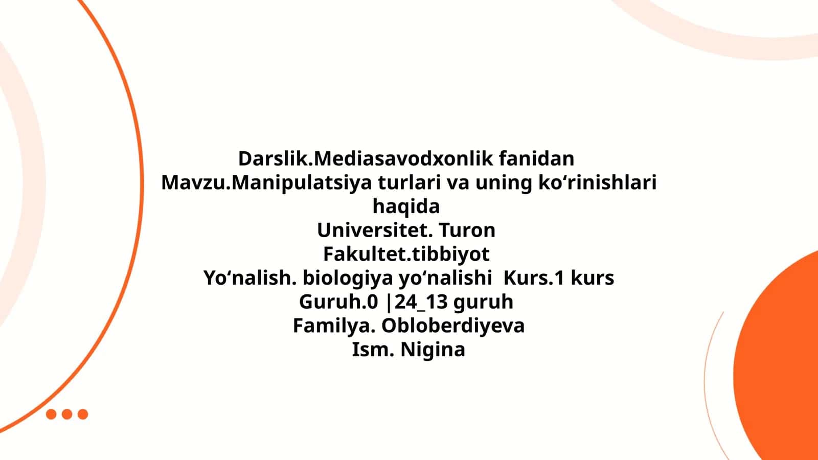 Manipulatsiya turlari va uning koʻrinishlari haqida 1
