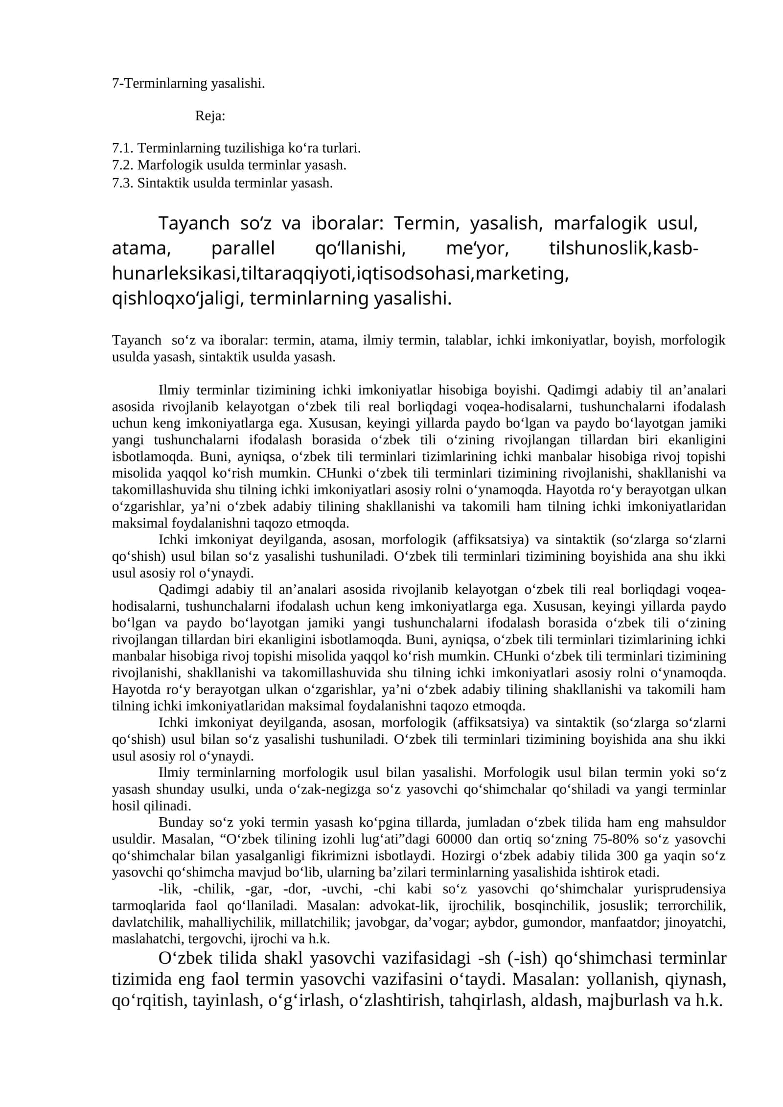 Terminlarning yasalishi 1