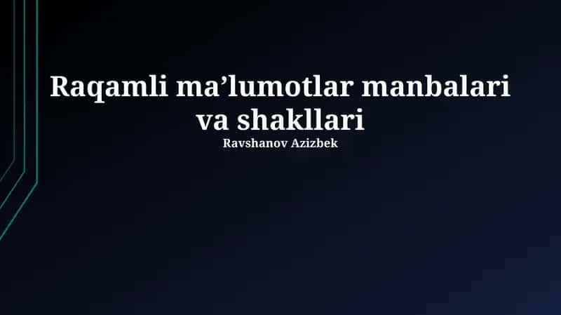 Metama'lumotlar va ularning ahamiyati 1