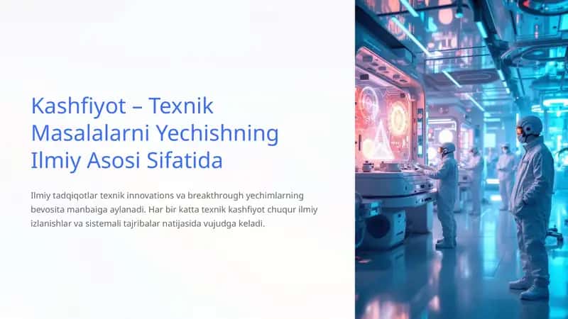 Kashfiyot – Texnik Masalalarni Yechishning Ilmiy Asosi Sifatida 1