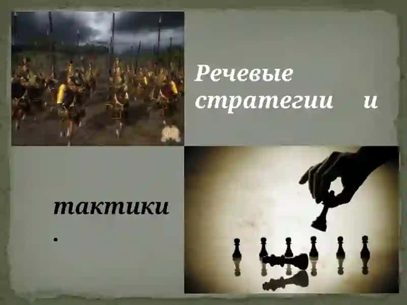 Речевые стратегии и тактики