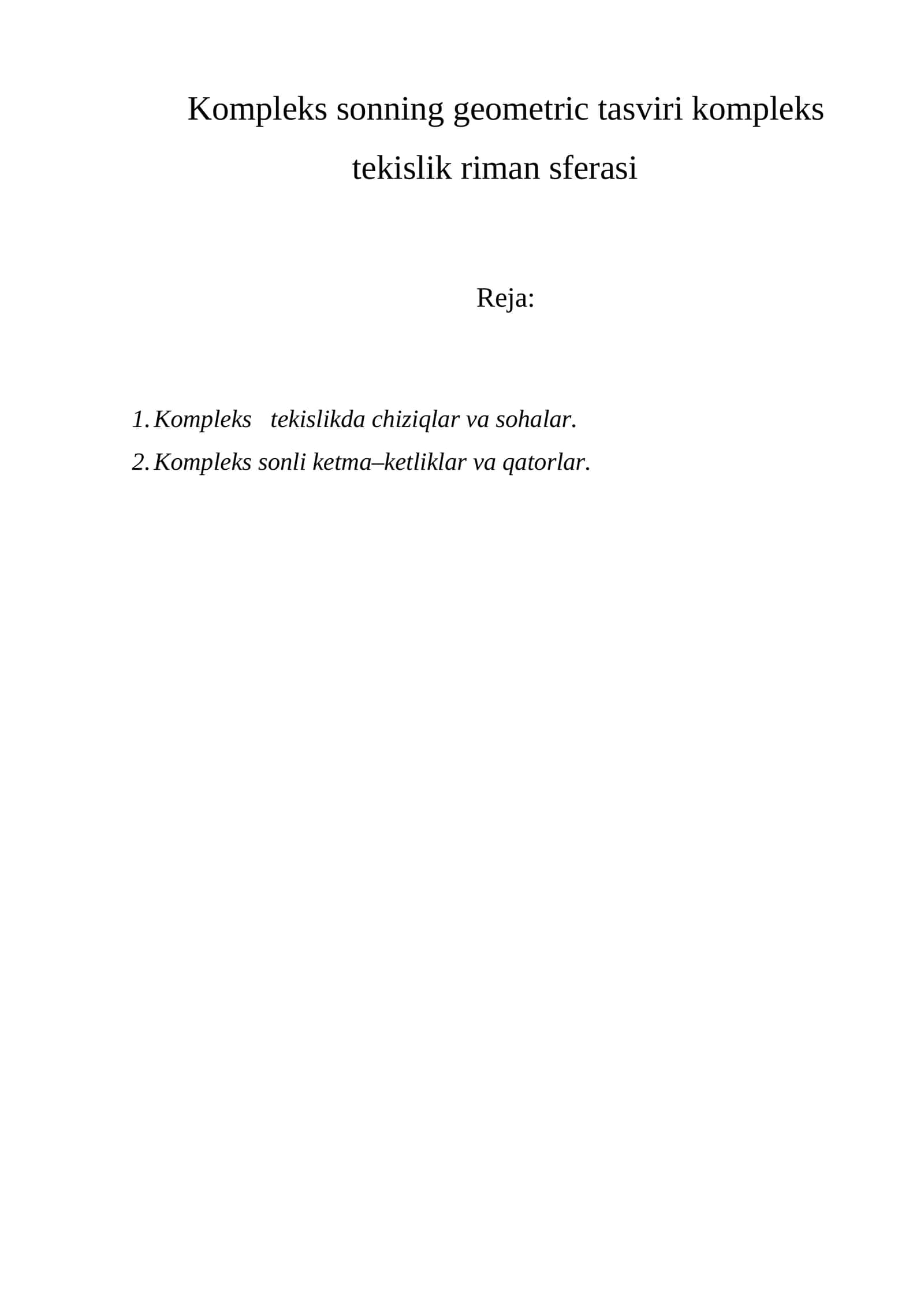 Kompleks sonning geometric tasviri 1