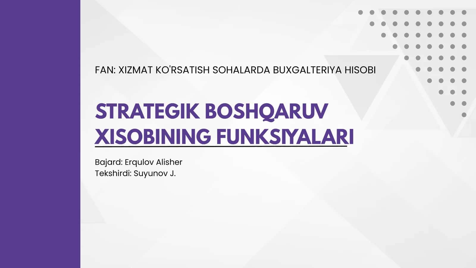STRATEGIK BOSHQARUV XISOBINING FUNKSIYALARI 1