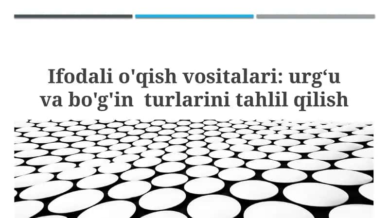 Urg'u va bo'g'in turlari 1