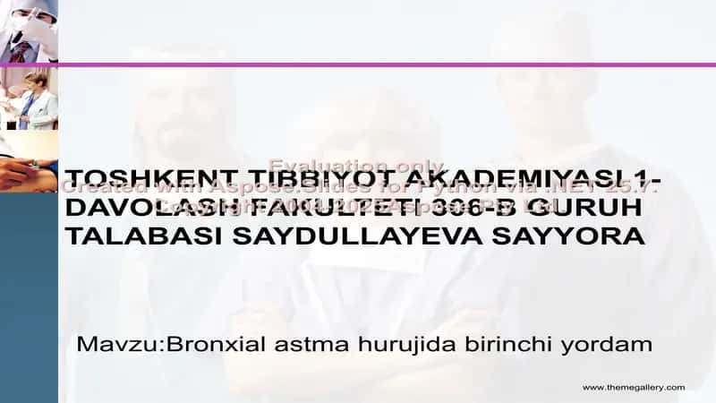 Bronxial astma birinchi yordam 1