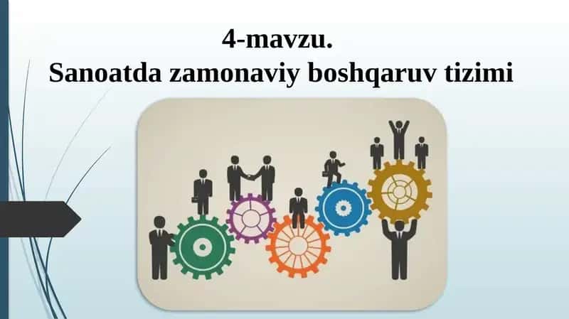 Sanoatda zamonaviy boshqaruv tizimi 1