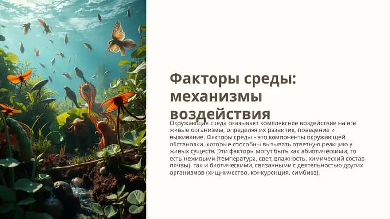 Факторы среды: механизмы воздействия 1