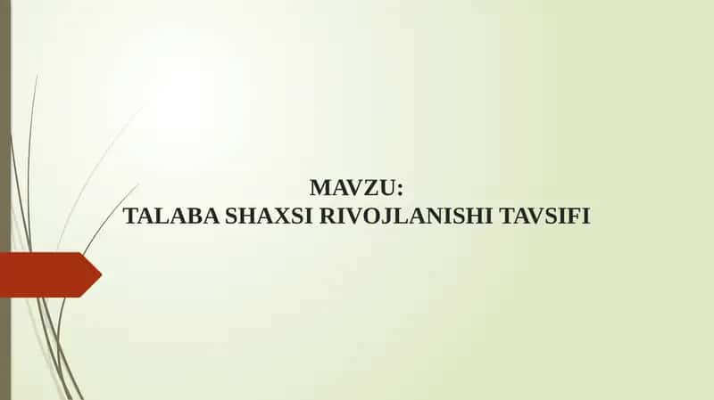TALABA SHAXSI RIVOJLANISHI TAVSIFI 1