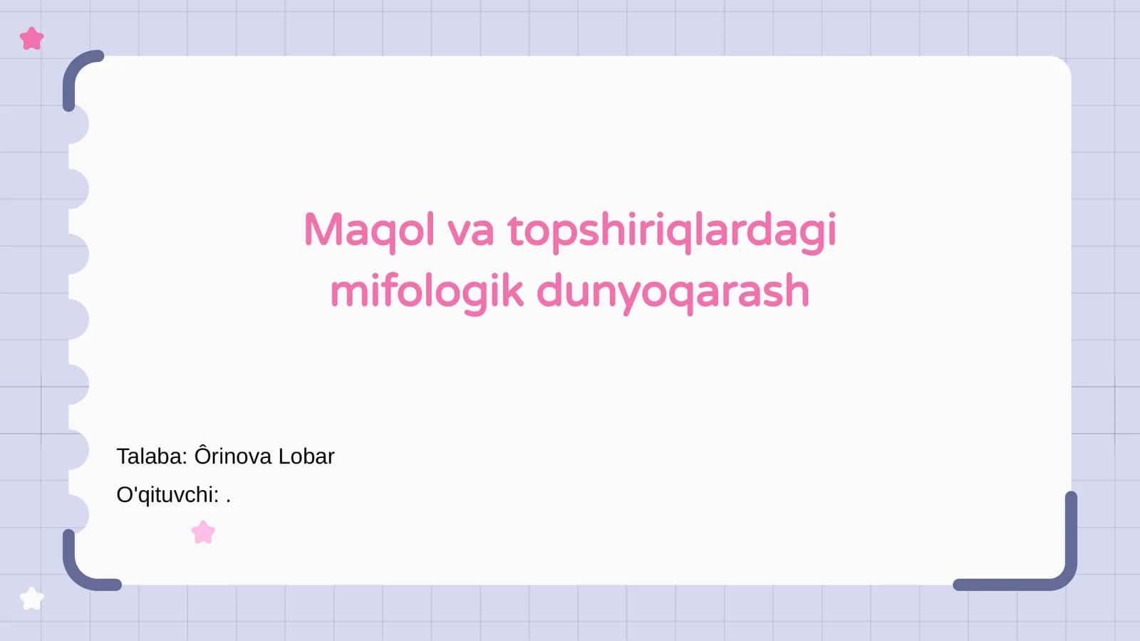 Mifologik dunyoqarash 1