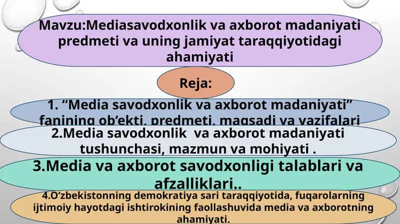 Mediasavodxonlik va axborotmadaniyat 1
