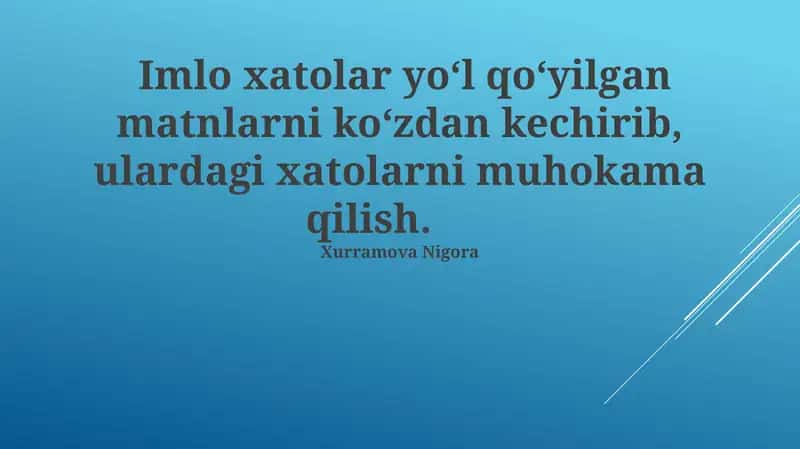 Xato Turlarini Tasniflash 1