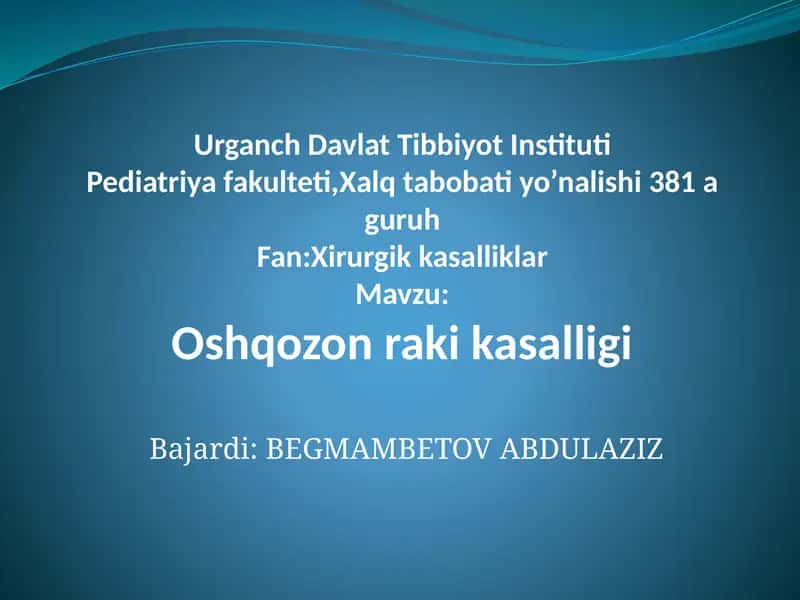 Oshqozonrakikasalligi 1